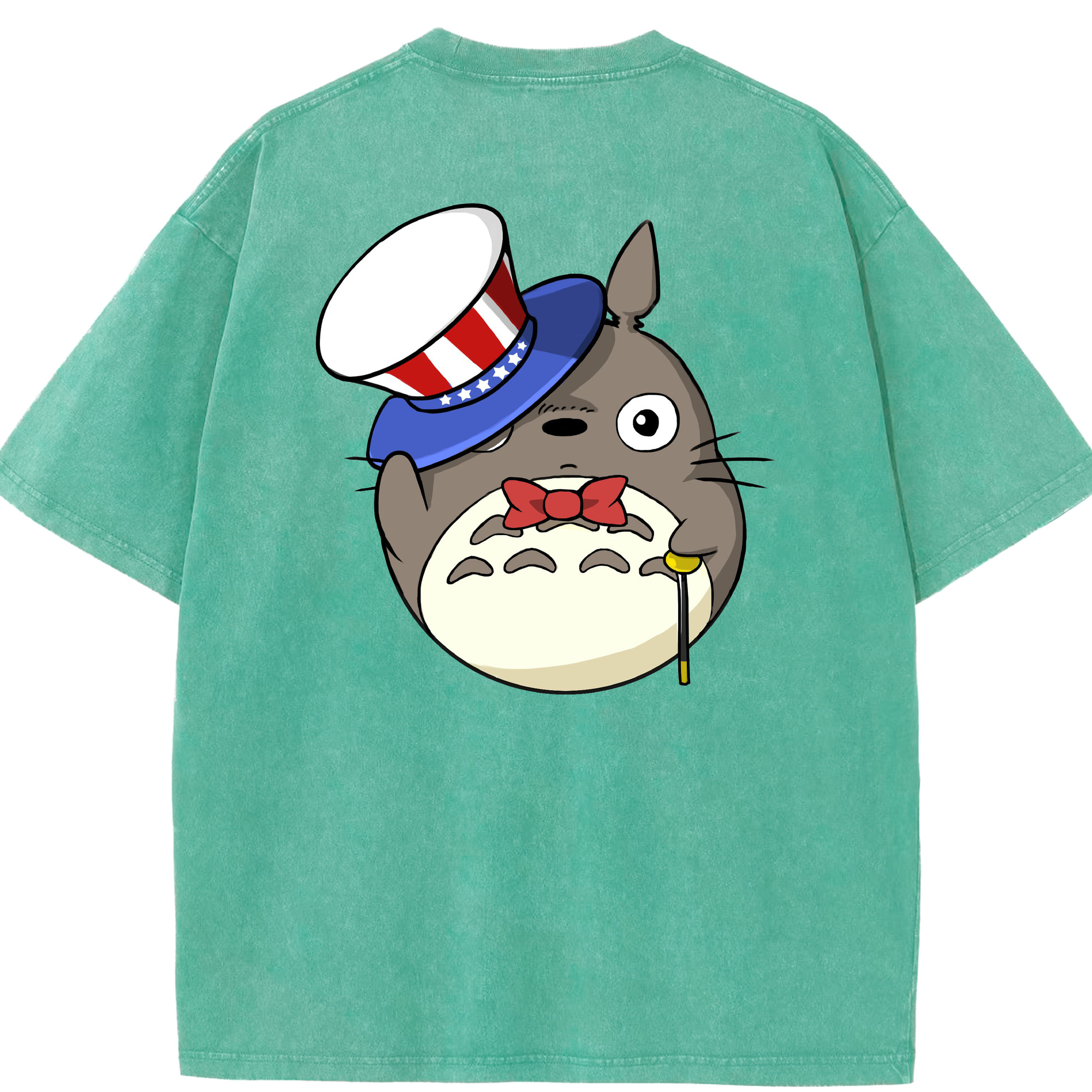 （画像用） となりのトトロ 草壁メイ 草壁サツキ My Neighbor Totoro Satsuki Kusakabe Mei Kusakabe 綿100% ヴィンテージ風 半袖Tシャツ（背面プリント）